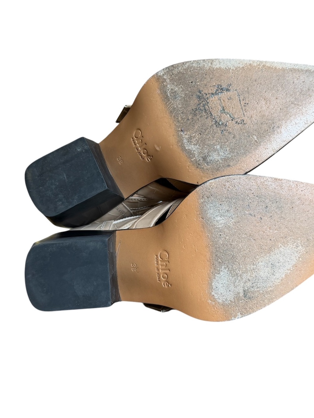 Chloe Rylee Croc-Embossed Motorcycle/Combat Boot EU 38 - Picture 7 of 9